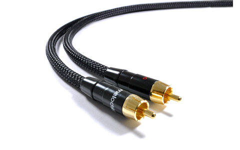 Melodika MD2RD05 Black Edition Przewód Interkonekt 2 x RCA-RCA 0,5m 