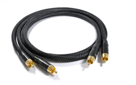 Melodika MD2RD05 Black Edition Przewód Interkonekt 2 x RCA-RCA 0,5m 