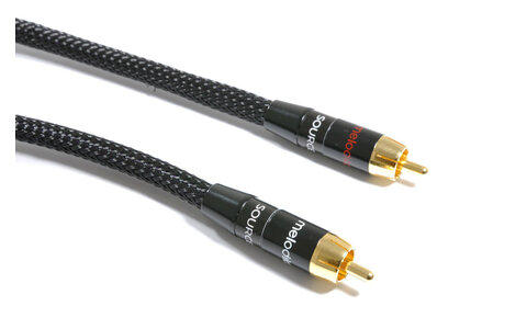 Melodika MD2RD15 Black Edition Przewód Interkonekt 2 x RCA-RCA 1,5m 