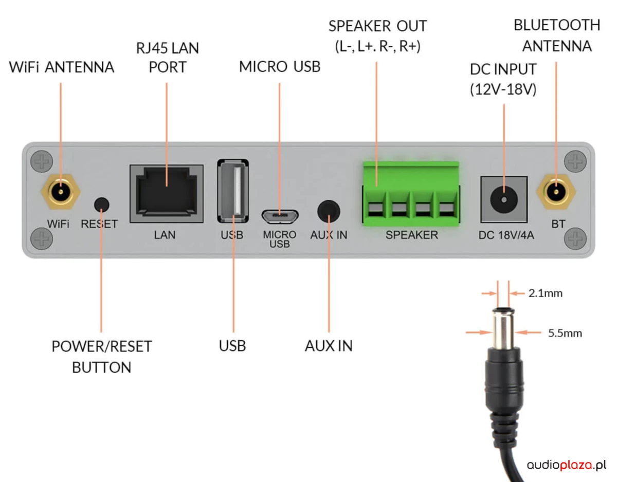Wzmacniacz Stereo z Funkcjami Sieciowymi Arylic A30+