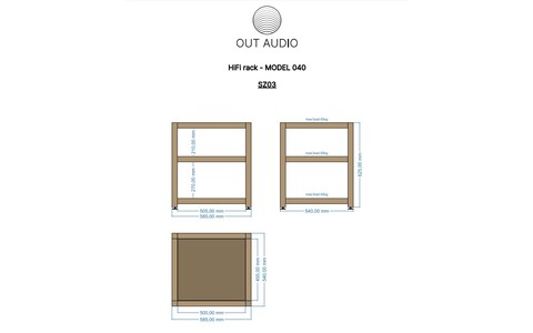 Stolik Hi-Fi Out Audio HiFi rack MODEL 040 wymiary