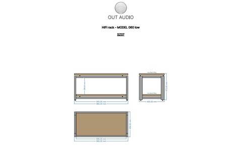 Stolik Hi-Fi Out Audio HiFi rack MODEL 060 wymiary