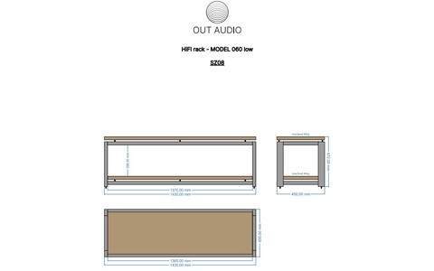 Stolik Hi-Fi Out Audio HiFi rack MODEL 060 wymiary