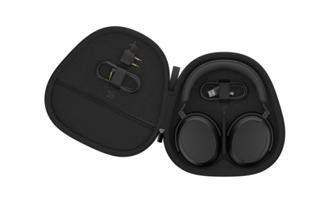 Bezprzewodowe Słuchawki Nauszne z ANC Sennheiser MOMENTUM 4 Wireless Czarne Salon Poznań Wrocław open case