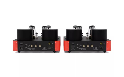 Lampowa Końcówka Mocy Mono Fezz Audio Olympia Mono Power Amplifier EVO Burning Red Czerwona rear