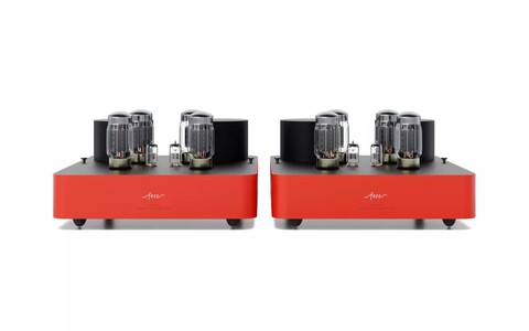 Lampowa Końcówka Mocy Mono Fezz Audio Olympia Mono Power Amplifier EVO Burning Red Czerwona front
