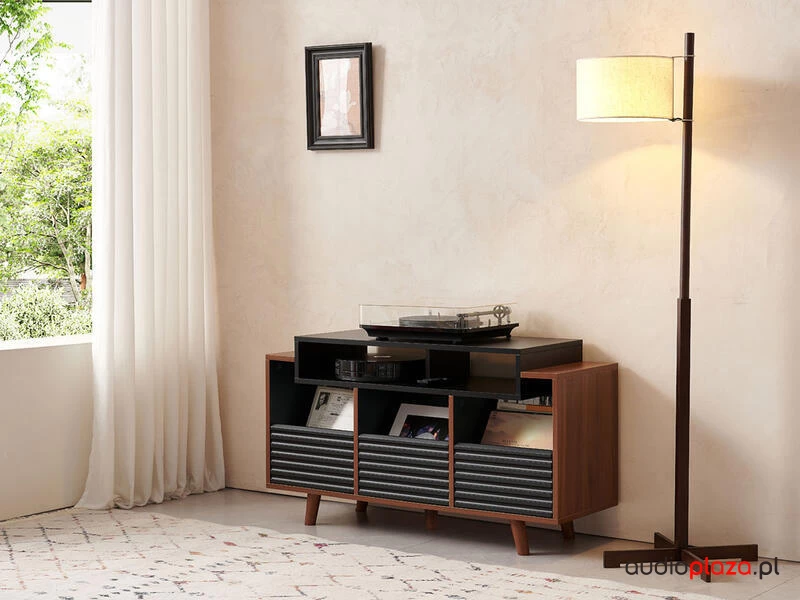 Stolik HiFi Oslo Vinyl 1200 Czarny Orzech