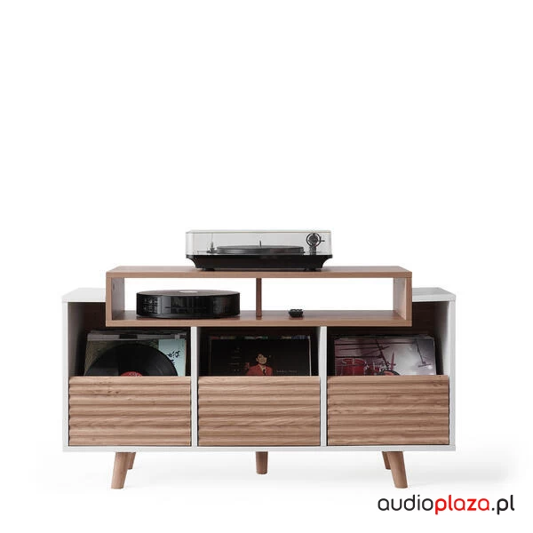 Stolik HiFi Oslo Vinyl 1200 Biały Dąb