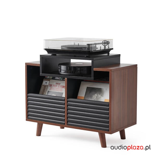 Stolik RTV Czarny / Orzech Oslo Vinyl 800