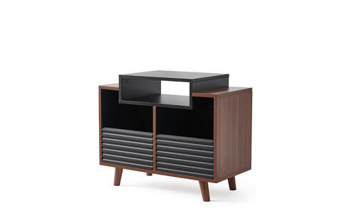 Stolik RTV Czarny / Orzech Oslo Vinyl 800
