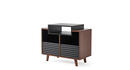 Stolik RTV Czarny / Orzech Oslo Vinyl 800