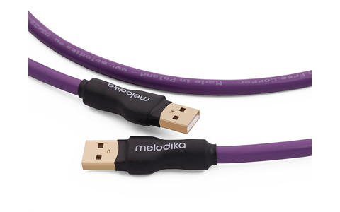 Przewód USB 2.0 typu A-A  Melodika MDUAA35 Purple 3.5m 