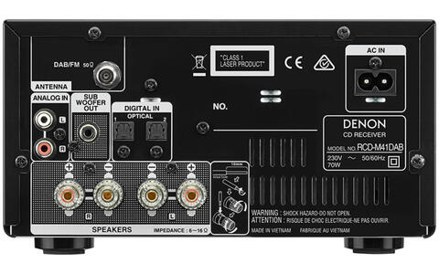 Amplituner Stereo z CD Denon RCD-M41 DAB+ Srebrny