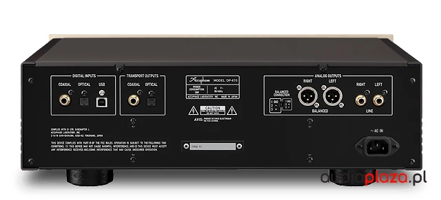 Tylny panel Accuphase DP-470